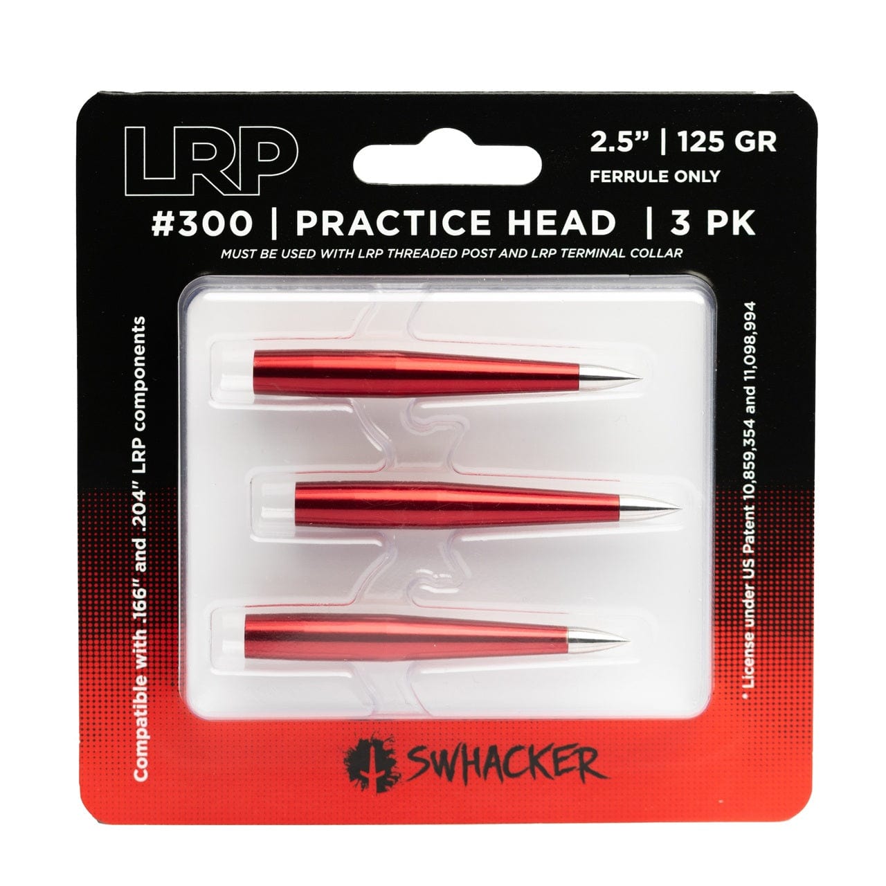 Practice Broadheads Arrow Tips Swhacker #300 125 Grain LRP Retail 3 Packages (Front)