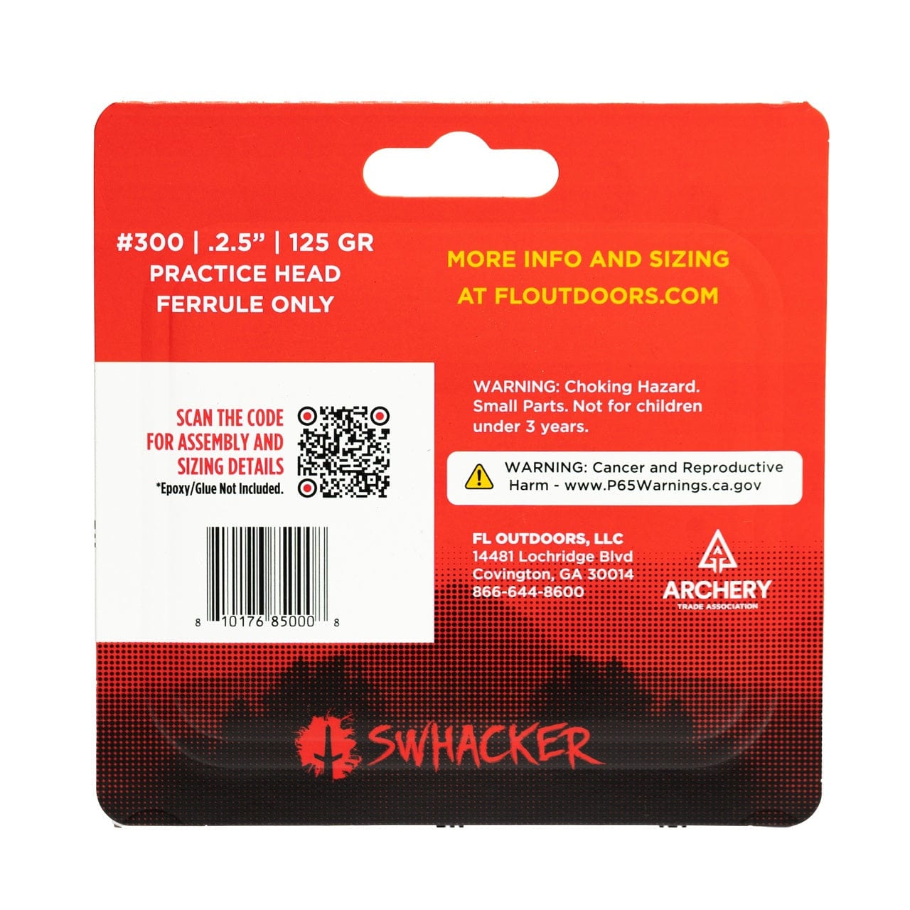 Practice Broadheads Arrow Tips Swhacker #300 125 Grain LRP Retail 3 Packages (Back)