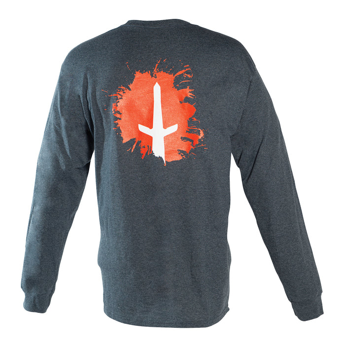 Swhacker Logo Long Sleeve T-Shirt - Heather Gray