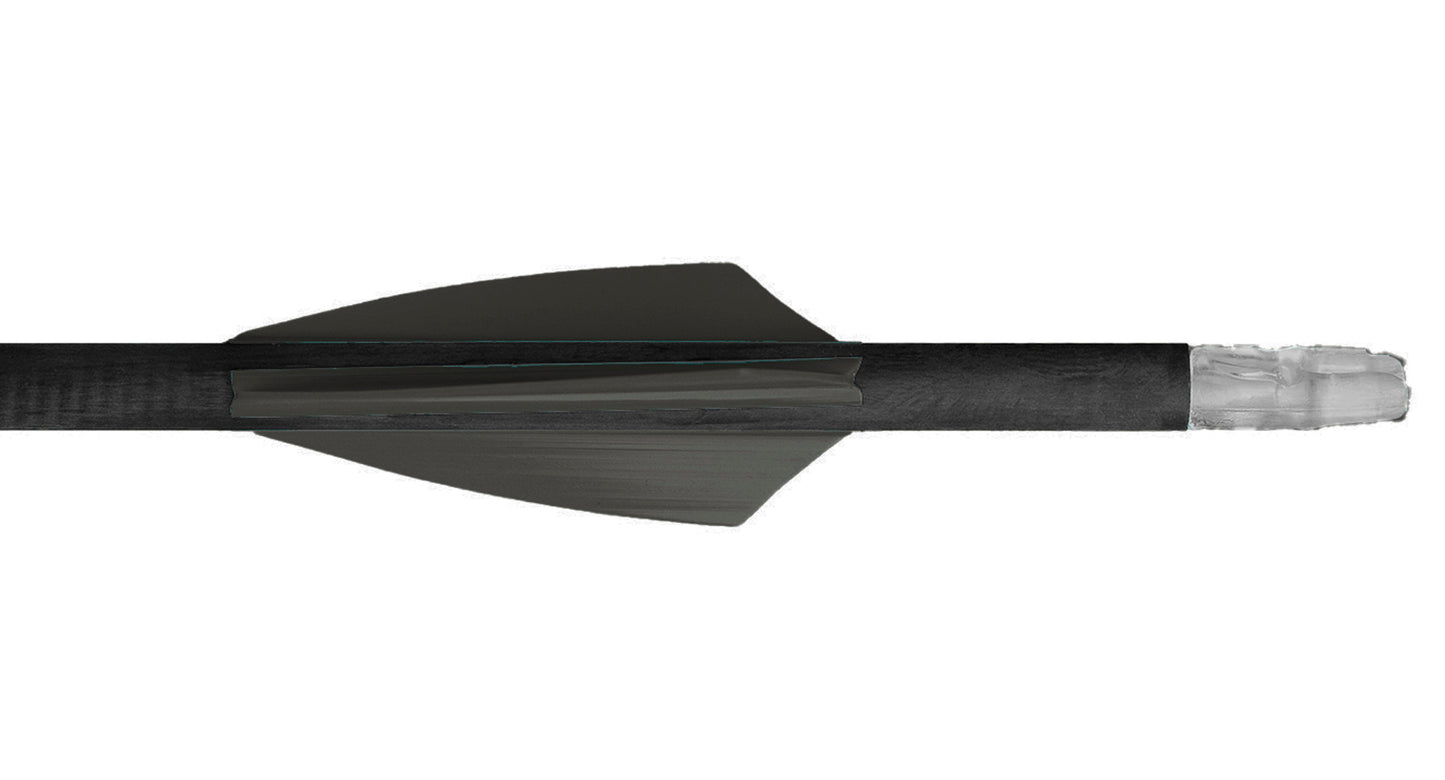 Black TAC Vanes Driver 2.25-Inch Arrow Fletching Vane For Hunting And Target Archery